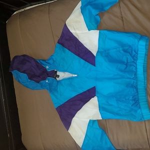 Hooded vintage windbreaker